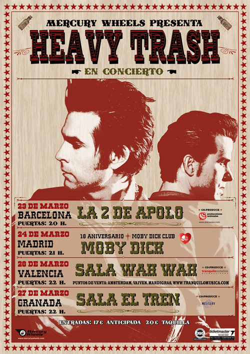 Heavy Trash - Spanish Tour Dates (23 - 27 March 2010)