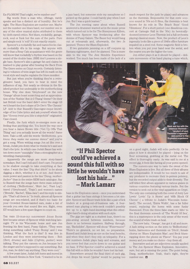 The Jon Spencer Blues Explosion - Select: Introducing The Band (PRESS, UK) - Page 3