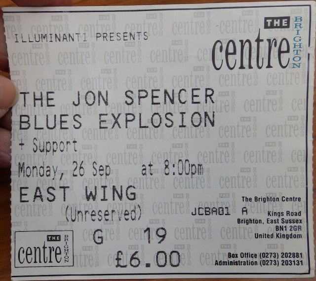 The Jon Spencer Blues Explosion - East Wing, Brighton, UK (26 September 1994)