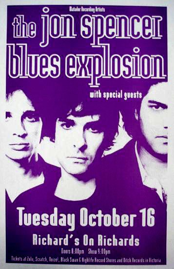 Jon Spencer Blues Explosion - Richard's on Richards, Vancouver, B.C., Canada (16 October 2001)