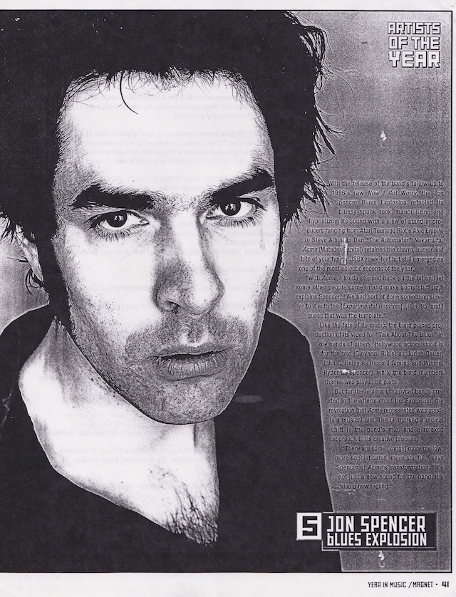The Jon Spencer Blues Explosion - Magnet: Artists of The Year (PRESS, US)