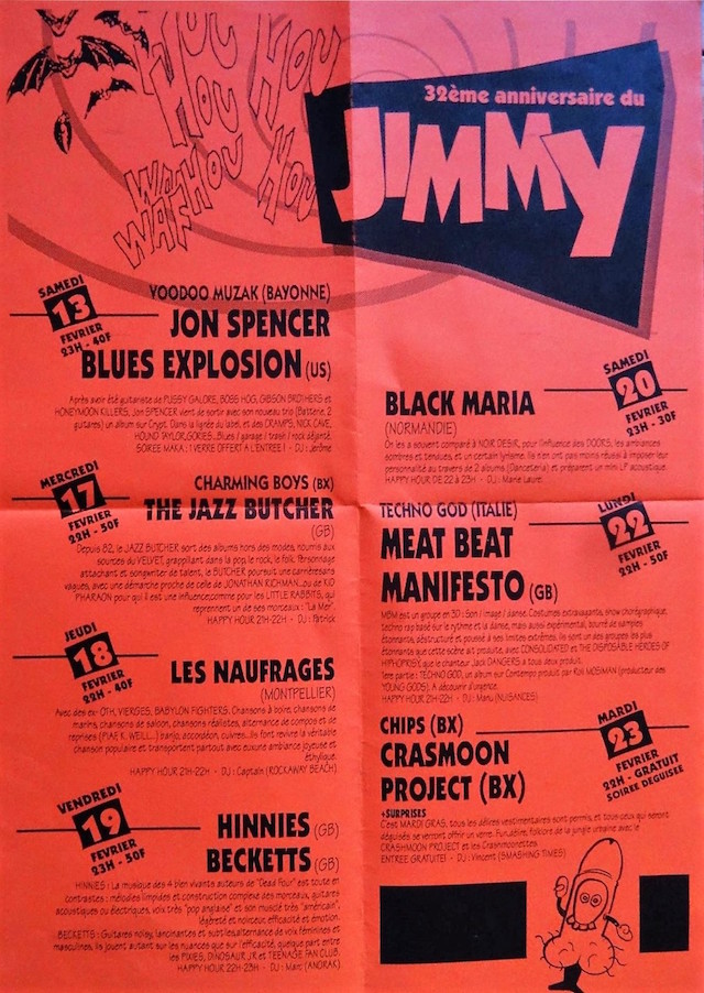 The Jon Spencer Blues Explosion - Le Jimmy, Bordeaux, France (13 February 1993)