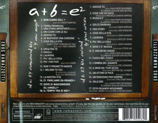 Eros Ramazzotti – e2 (Eros squared) [88697155262] [#1] (2xCD, EUROPE ...