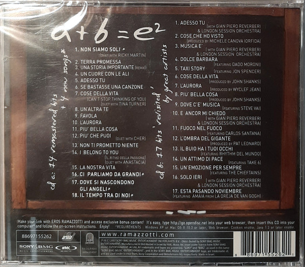 Eros Ramazzotti – e2 (Eros squared) [88697155262] (2xCD, ISRAEL) | Pop ...